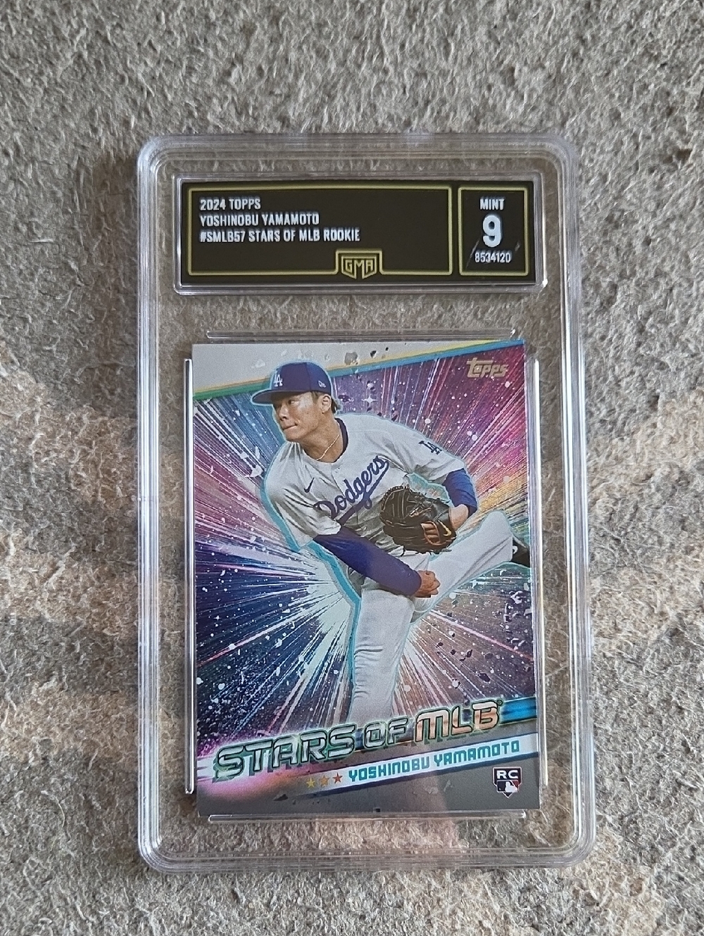 Topps Yoshinobu Yamamoto - Purple Blue Burst